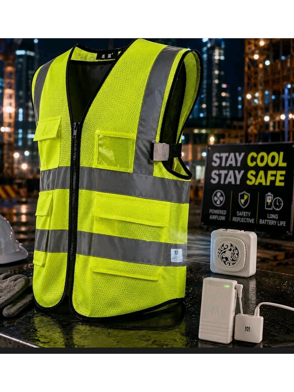 Air Condition Clothing 10th Generation Green Safety Cooling Vest